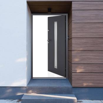 Porte d'entrée en aluminium couleur anthracite 110x207,5 cm