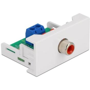 Delock Jack Adapter Easy 45 – Moduli 22,5 × 45 mm, Zoccolo Audio, Bianco