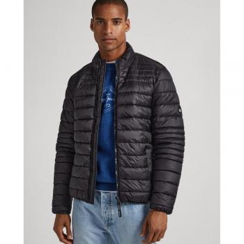 Cazadora Pepe Jeans Ballle Hombre Negro Acolchada Ligera