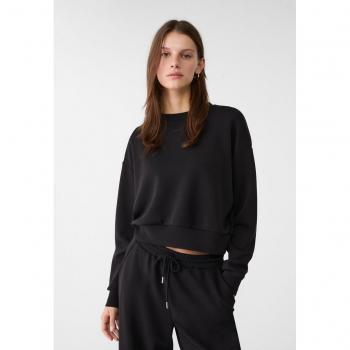 Stradivarius Black Modal Crewneck Sweatshirt – Size M