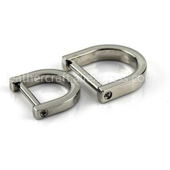 Tornillo de metal desmontable con hebilla Dee D, ideal para correas de cuero