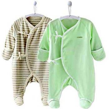 Cobroo Unisex Infant Sleepwear with Footies & Mitts – Green