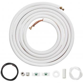 HVAC Mini Split Line Bundle – 25 ft. Copper Tubing, Dual Size, Triple Insulation