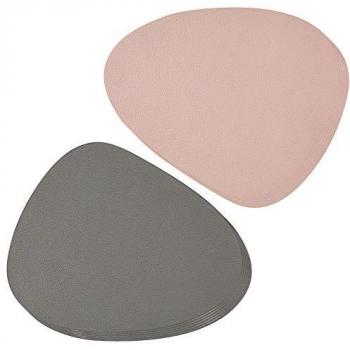 Wendbares PVC-Tischset Grau-Rosa, 1 Stück, Platzmatte