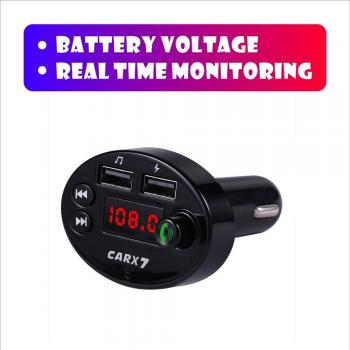 Elistooop In-Car Bluetooth FM Transmitter with Fast Charger
