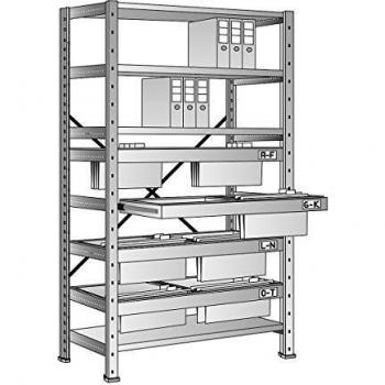 Rayonnage dossiers suspendus emboîtable hauteur 2280 mm 2 rangées