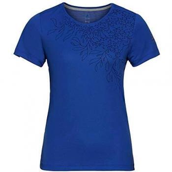 Odlo Damen F‑Dry T-Shirt kurzarm – Amparo Blauer Blatt Druck SS20 (XS)