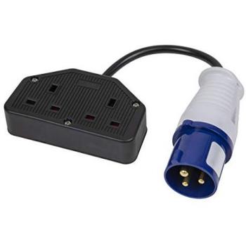 Worksafe 16A/13A Twin Trailing Socket & Cable Set