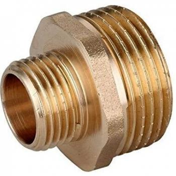 Brass Pipe Coupling: ¾ Male to ⅜ Male BSP