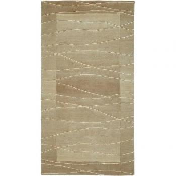 Lineo Schurwollteppich LUXOR – 14 mm Dicke, handgeknüpft, beige