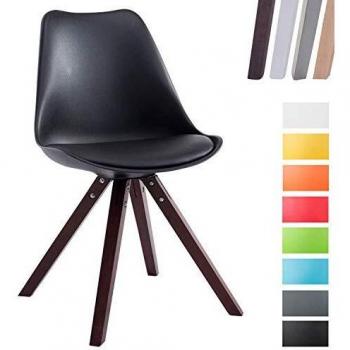 Chaise de Salle à Manger Toulouse Rembourrée Similicuir Noir