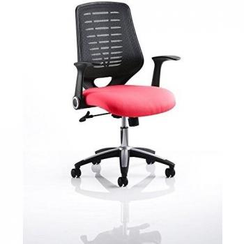 Relay Task Operator Chair Bespoke Black Back Bergamot Cherry