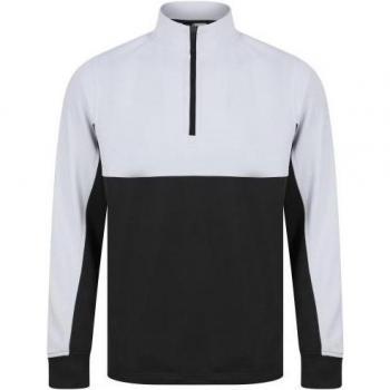 Top Sportivo Uomo Finden & Hales Zip ¼ XXS Nero/Oro