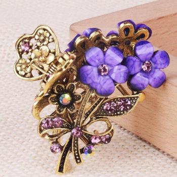 Pince à cheveux crabe en bijou vintage
