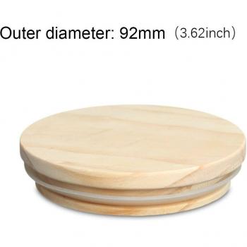 Tasse à large bouche avec couvercle en bois