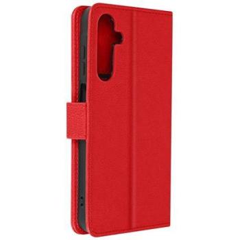 Funda elegante con tarjetero y soporte de vídeo rojo para Samsung Galaxy A25 5G