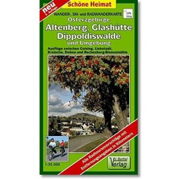 Osterzgebirge. Altenberg Glashütte Dippoldiswalde und Umgebung 1 : 35 000. Wander
