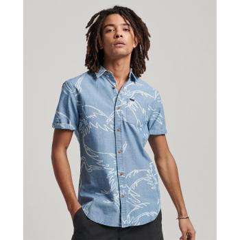 Blaues Musterhemd Superdry Vintage Loom