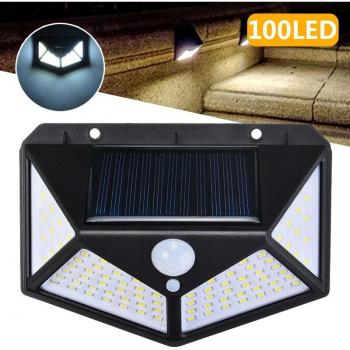 Solar Sicherheitslampe mit 100 LEDs für den Außenbereich