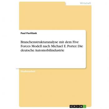 Branchenstrukturanalyse mit dem Five Forces Modell nach Michael E. Porter. Die deutsche Automobilindustrie