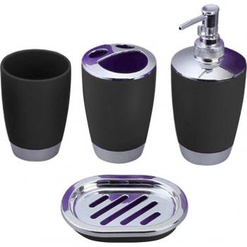 Accessoires de salle de bain en PP : 4 pièces pratiques