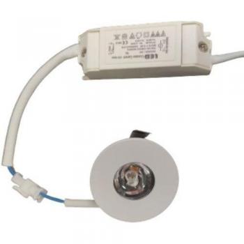 Mini Downlight LED 3W 24° Redondo, Temperatura de Color 6000K-8000K