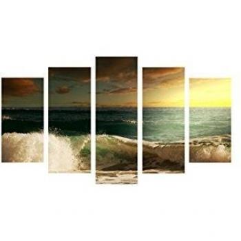 LO+DEMODA Strandklang: 5‑teilige Leinwandserie