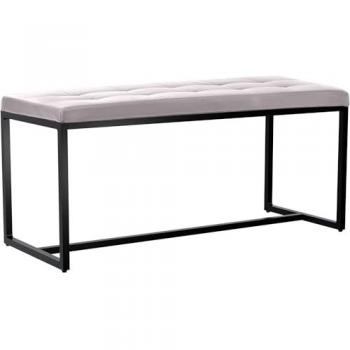 Banc Barci Similicuir Noir et Blanc