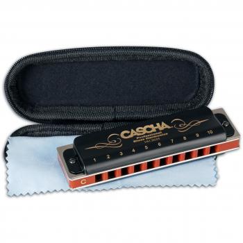 Professional Blues Harmonica in C (incl. case and cleaning cloth)