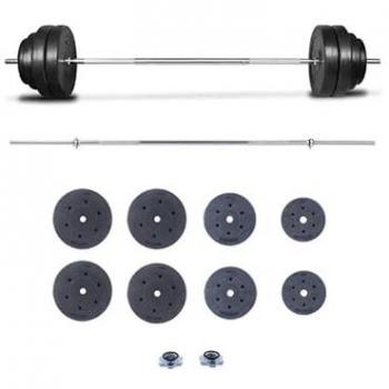 Fitness Tech Conjunto de Pesas y Barra Olímpica 90kg