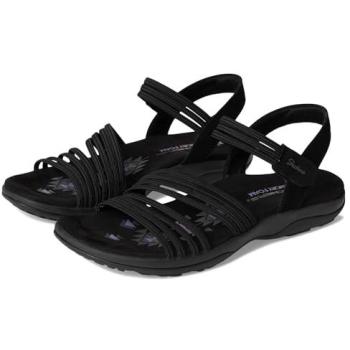 Skechers Reggae Slim Coffee Run Women’s Black Sandal – Size 11, Black, Female