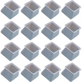 16Pcs Gray Silicone Furniture Feet Covers