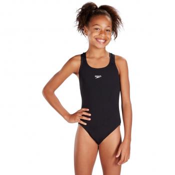 Speedo Girl's Essential Swimwear, Endurance+ Medalist, Black, 34