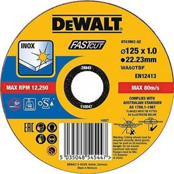 DEWALT 125mm Aluminum Oxide Fast Cut Disc