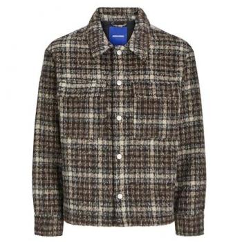 Chaqueta Transicional Ecrú y Marrón Jack & Jones