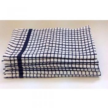 Wilsons Navy Check Terry Tea Towels