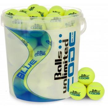 Cubo de Pelotas de Tenis Azul y Blanco Balls Unlimited