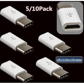 Chargeur Universel 10 pcs Micro‑USB à Type‑C
