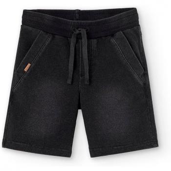 Bermuda de niño Boboli 590352 de felpa denim elástica NEGRO