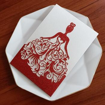 Shimmering 10X Silver Quinceañera Invite Pack