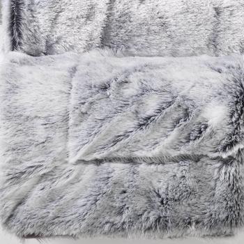 Plaid Douceur d'Intérieur Antartic Gris Imitation Fourrure 180x220 cm