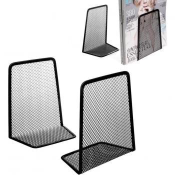Rangement de bureau en métal, 1 paire, serre-livres noir