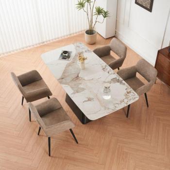 OKWISH‑Art: 4‑teiliges Khaki‑Kunstleder‑Makeup‑Stuhl-Set