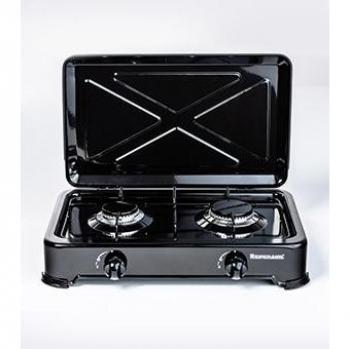 Plaque de cuisson à gaz noir Ravanson K-02TB