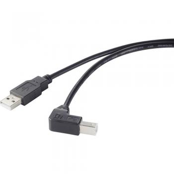 Renkforce Cavo USB-A a USB-B 0.5 m angolato