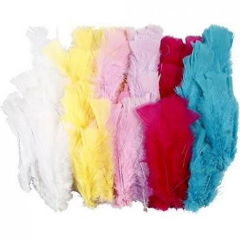 Plumes de Dinde, Paquet de 3, Assemblées avec Fil d'Acier, Réf 51849