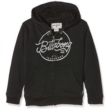 Sudadera con capucha y cremallera Billabong Sloop Sherpa para hombre, negro, talla 14 años