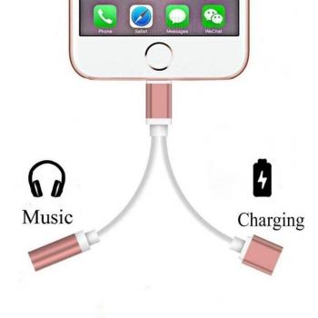 Chargeur audio iPhone 7/8 Plus avec jack 3,5 mm