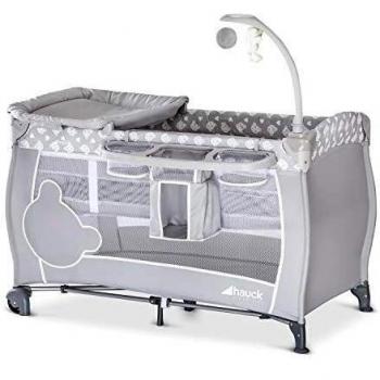 Hauck Babycenter Compact‑Bed “Grau” inkl. Wickelauflage