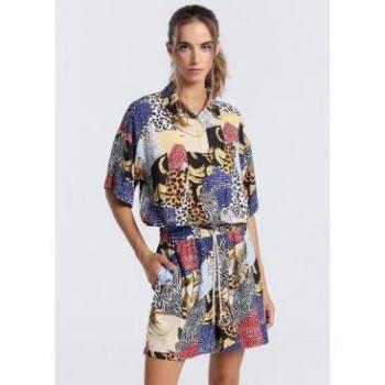 LOIS JEANS mono corto estampado tallaje en pulgadas